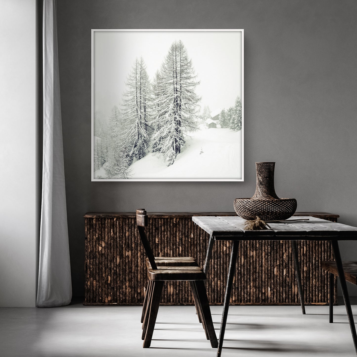 Alberi innevati sul Monte Burz