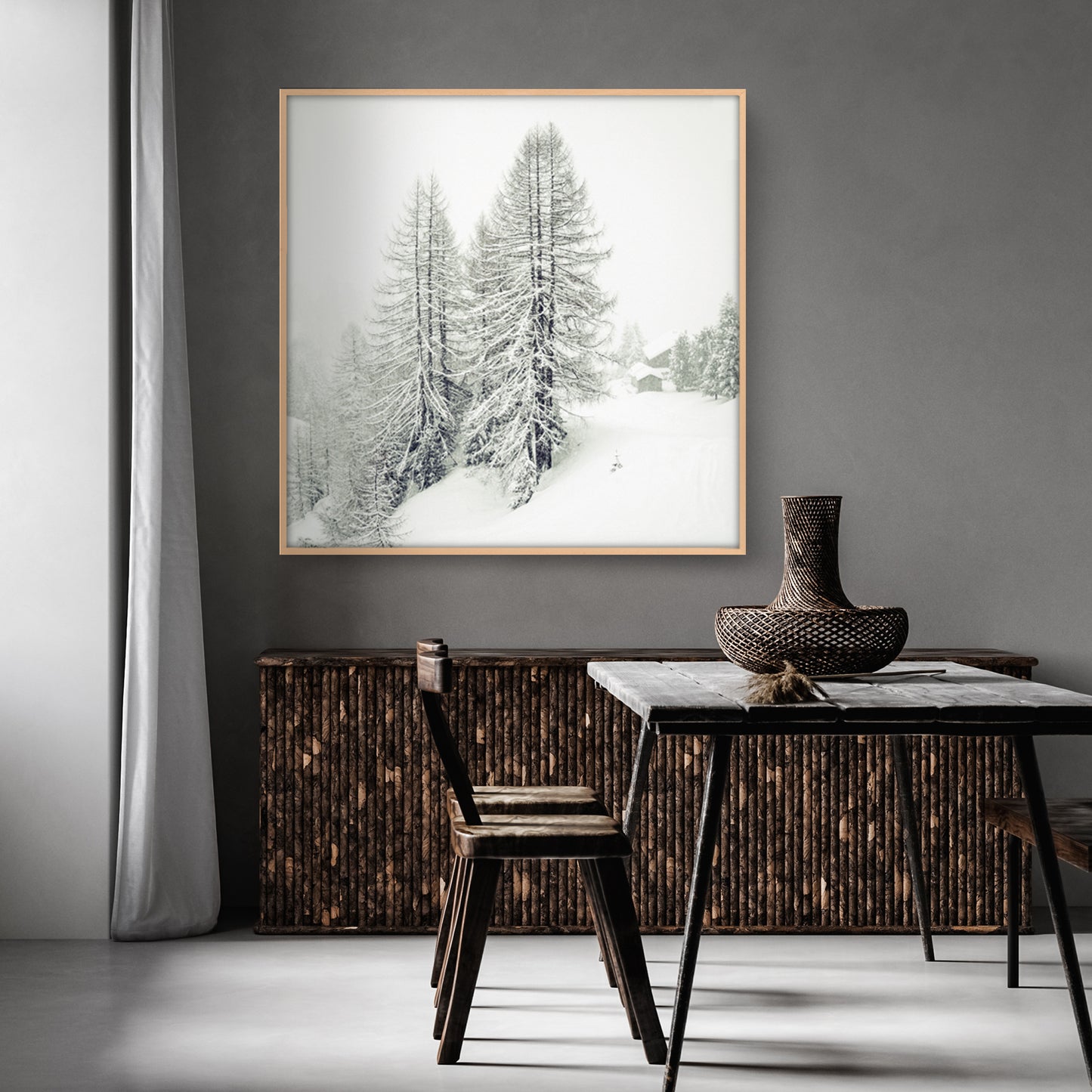Alberi innevati sul Monte Burz