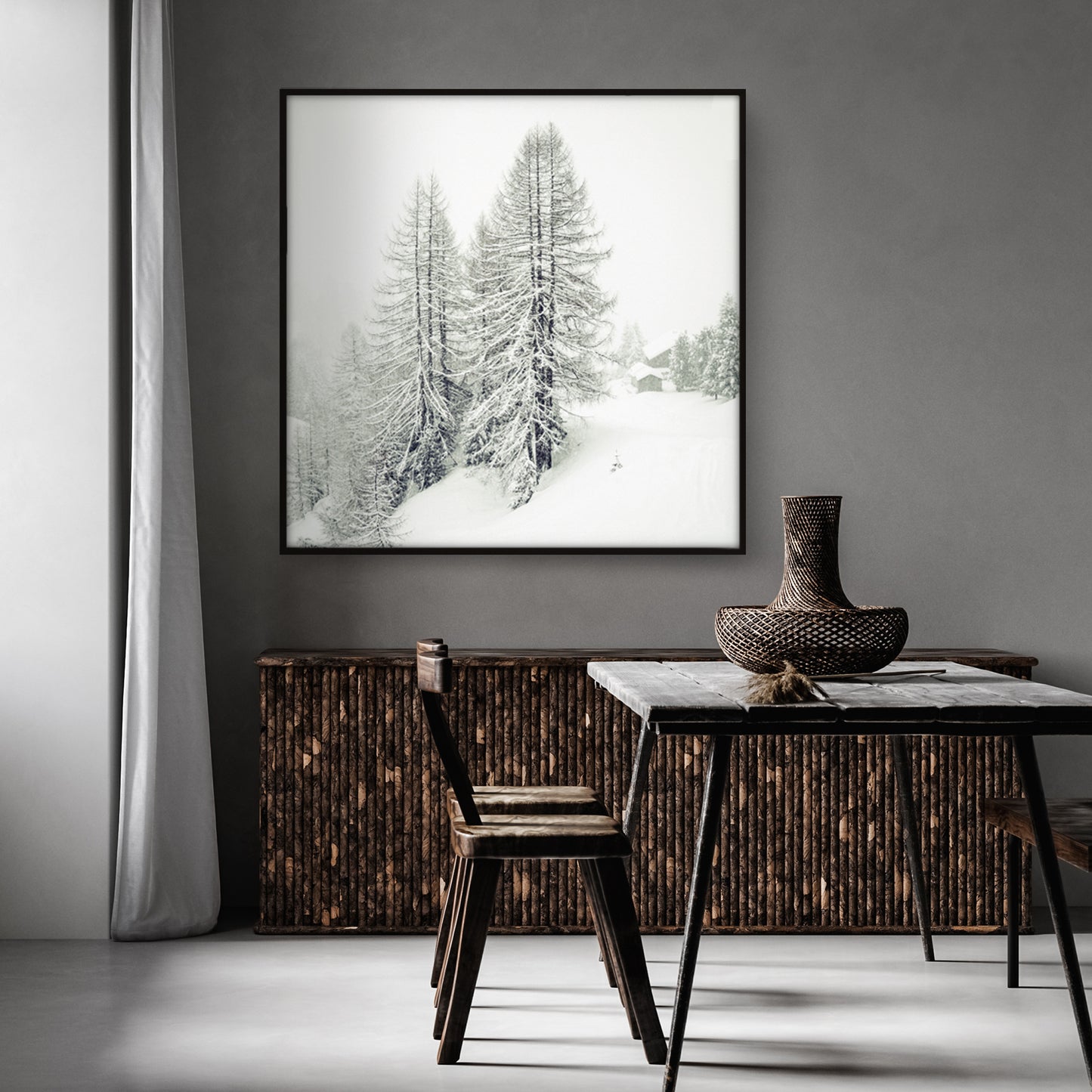Alberi innevati sul Monte Burz