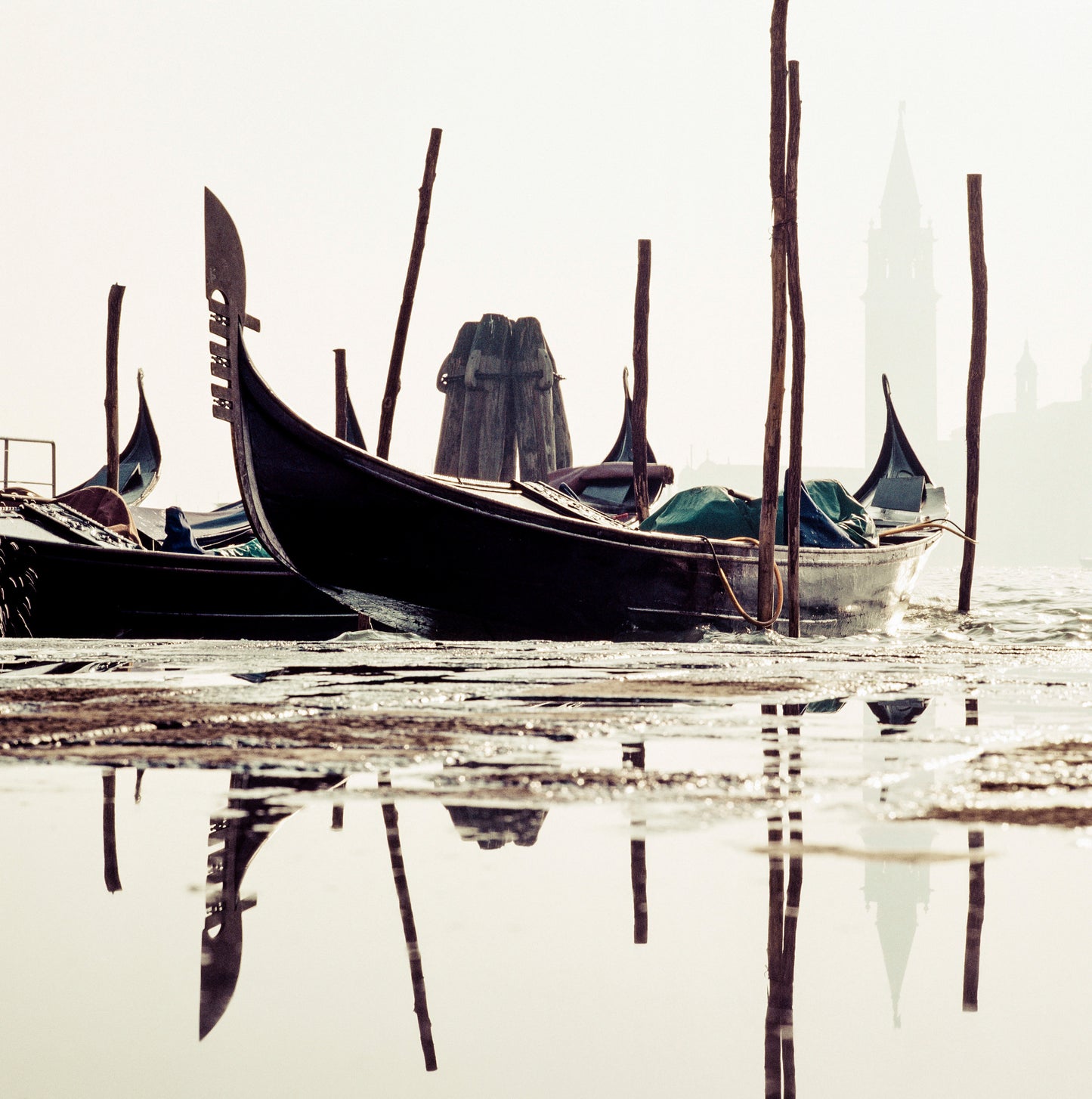 San Giorgio Maggiore, gondole - Stampa Fotografica -SIMEPHOTOART