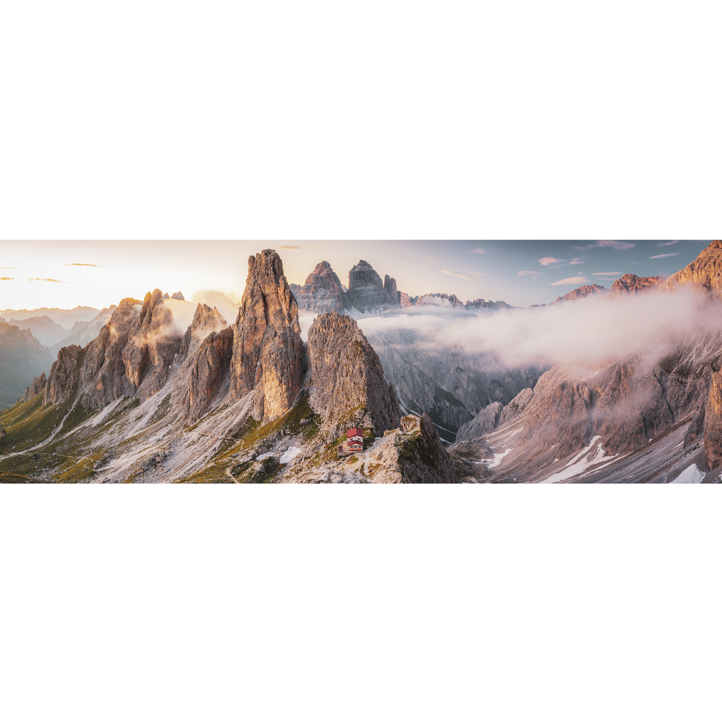 Wundt Tower and Tre Cime di Lavaredo