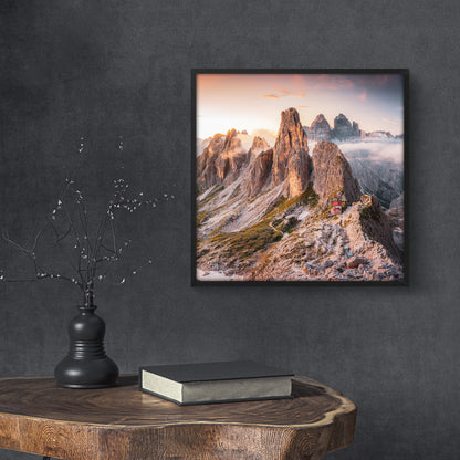 Wundt Tower and Tre Cime di Lavaredo