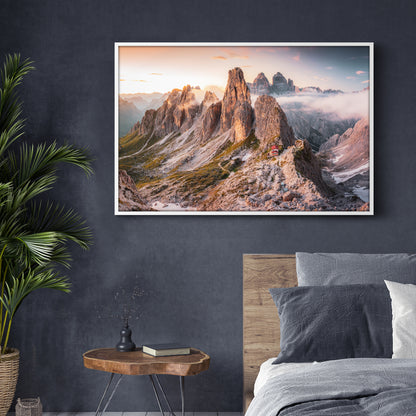 Wundt Tower and Tre Cime di Lavaredo