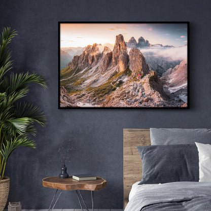 Wundt Tower and Tre Cime di Lavaredo